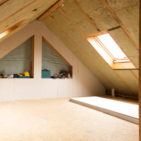 attic space after cleanouts